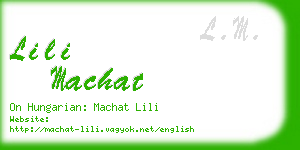 lili machat business card